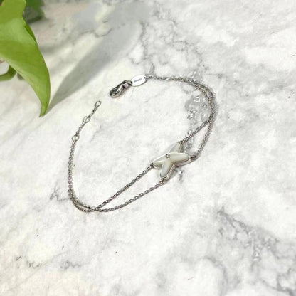 [Mystic]JEUX BRACELET WHITE MOP SILVER 1 DIAMOND