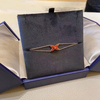 [Mystic]JEUX BRACELET CARNELIAN PINK GOLD 1 DIAMOND