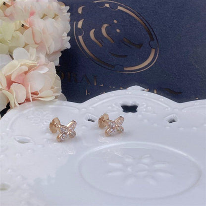 [Mystic]JEUX DE PINK GOLD DIAMOND EARRINGS