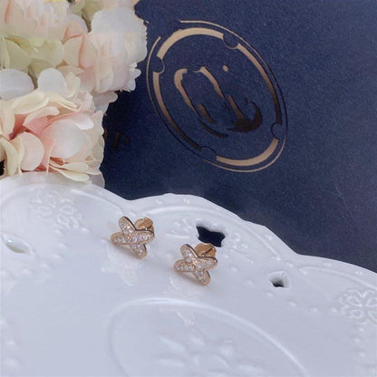 [Mystic]JEUX DE PINK GOLD DIAMOND EARRINGS