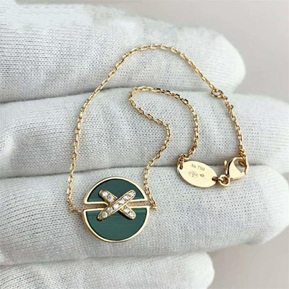 [Mystic]JEUX DE BRACELET MALACHITE PINK GOLD DIAMONDS