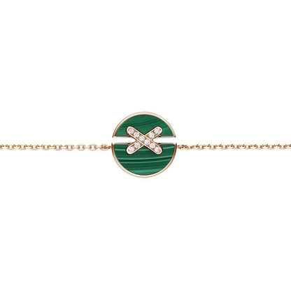 [Mystic]JEUX DE BRACELET MALACHITE PINK GOLD DIAMONDS