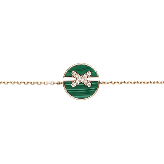 [Mystic]JEUX DE BRACELET MALACHITE PINK GOLD DIAMONDS