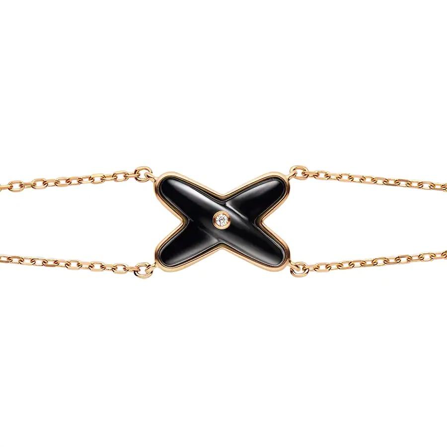 [Mystic]JEUX BRACELET ONYX PINK GOLD 1 DIAMOND