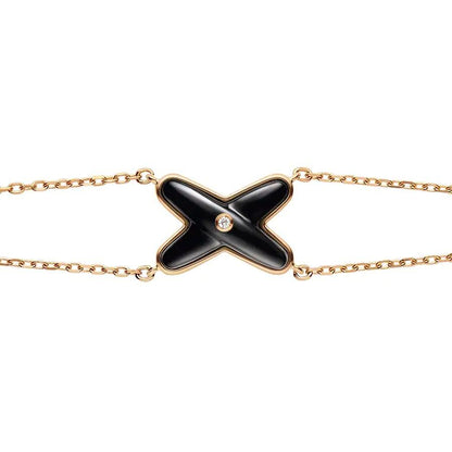 [Mystic]JEUX BRACELET ONYX PINK GOLD 1 DIAMOND