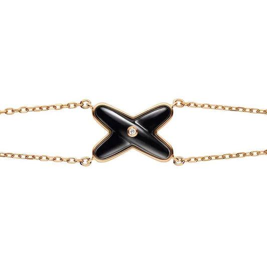 [Mystic]JEUX BRACELET ONYX PINK GOLD 1 DIAMOND