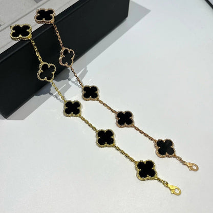 [Mystic]CLOVER  5 MOTIFS BLACK ONYX BRACELET