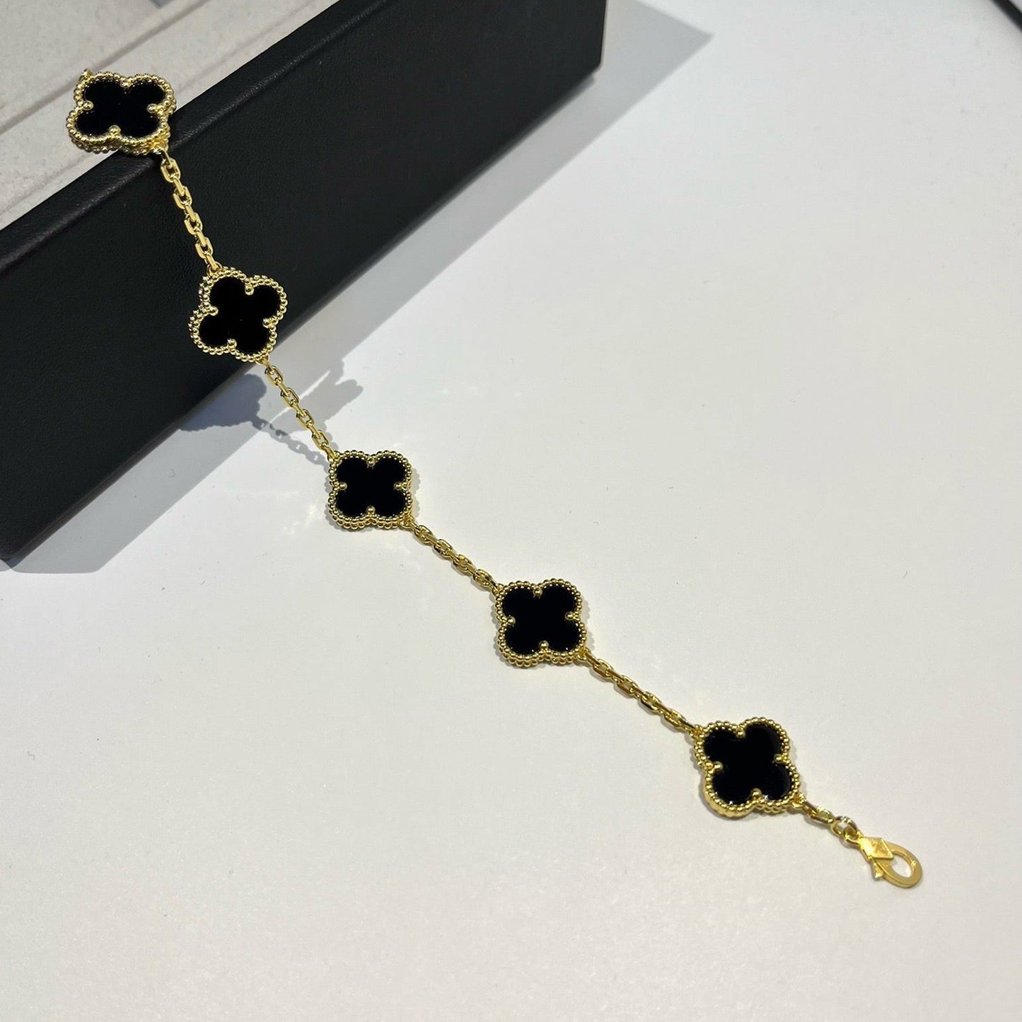 [Mystic]CLOVER  5 MOTIFS BLACK ONYX BRACELET