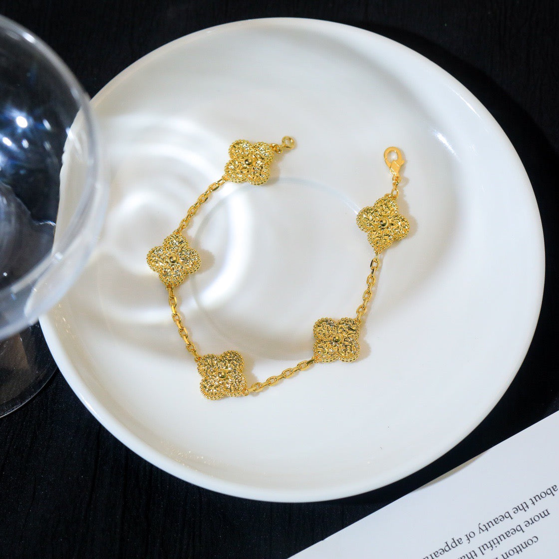 [Mystic]CLOVER 5 MOTIFS BRONZING BRACELET