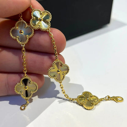 [Mystic]CLOVER 5 FLOWERS LASER BRACELET