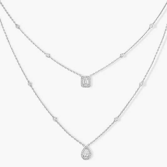 [Mysitc] Diamond Necklace My Twin 2 Rows