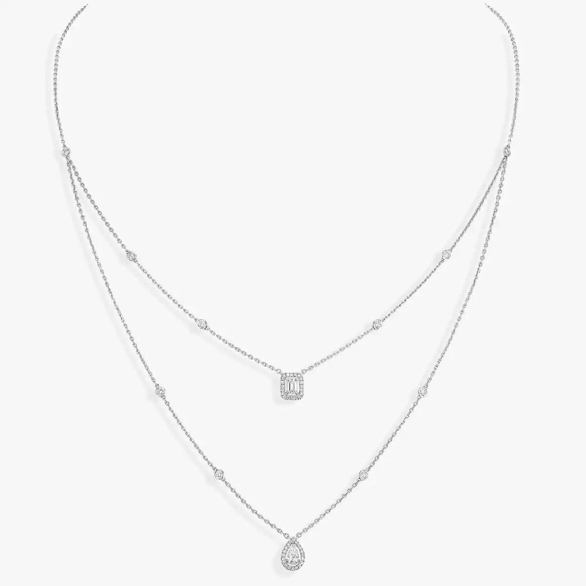[Mysitc] Diamond Necklace My Twin 2 Rows