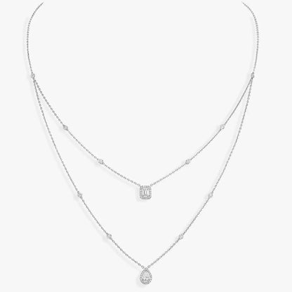 [Mysitc] Diamond Necklace My Twin 2 Rows