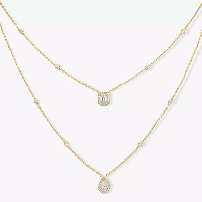 [Mysitc] Diamond Necklace My Twin 2 Rows
