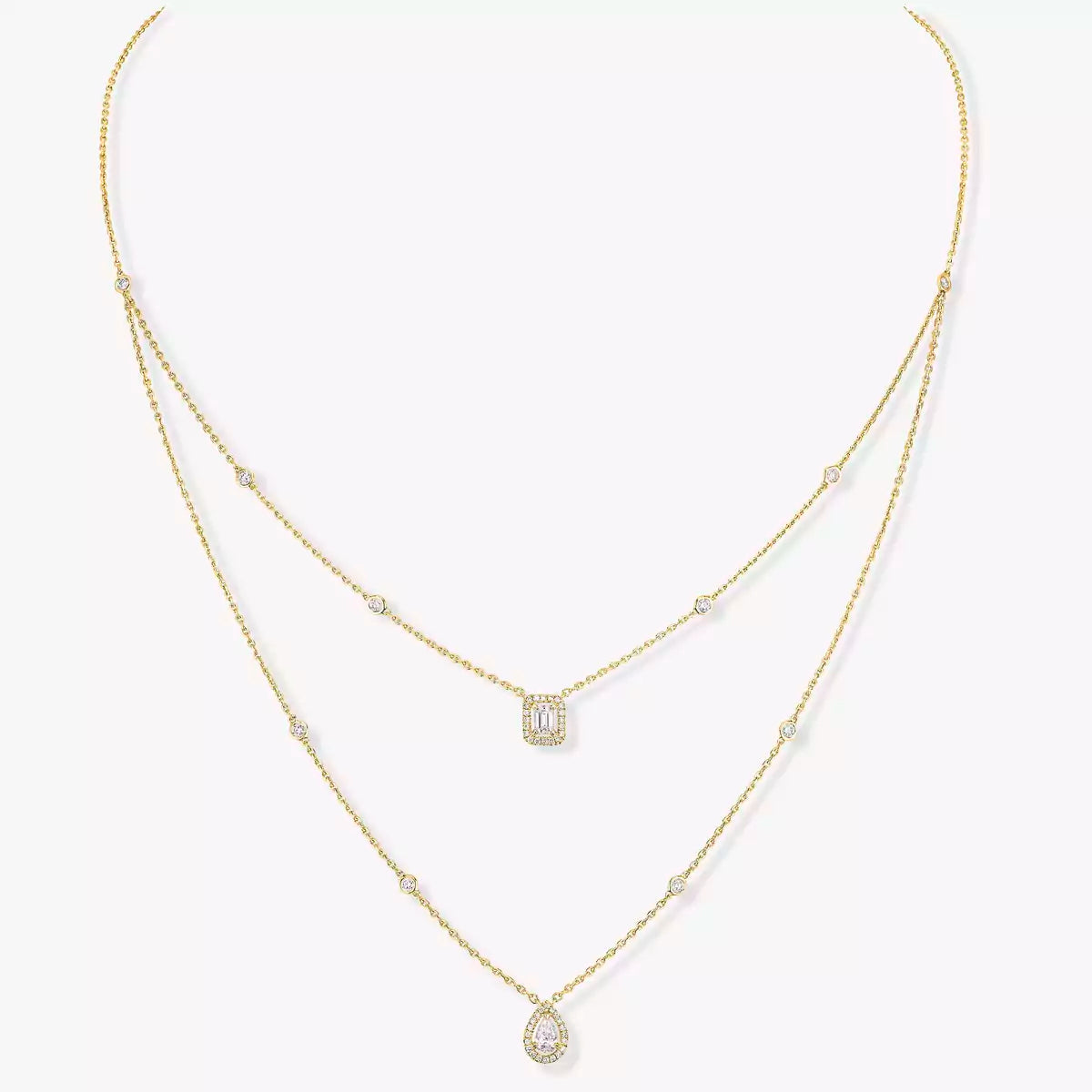 [Mysitc] Diamond Necklace My Twin 2 Rows