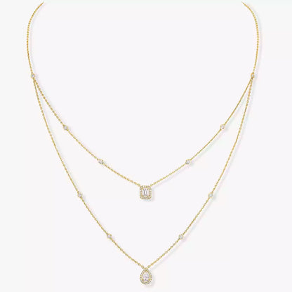 [Mysitc] Diamond Necklace My Twin 2 Rows