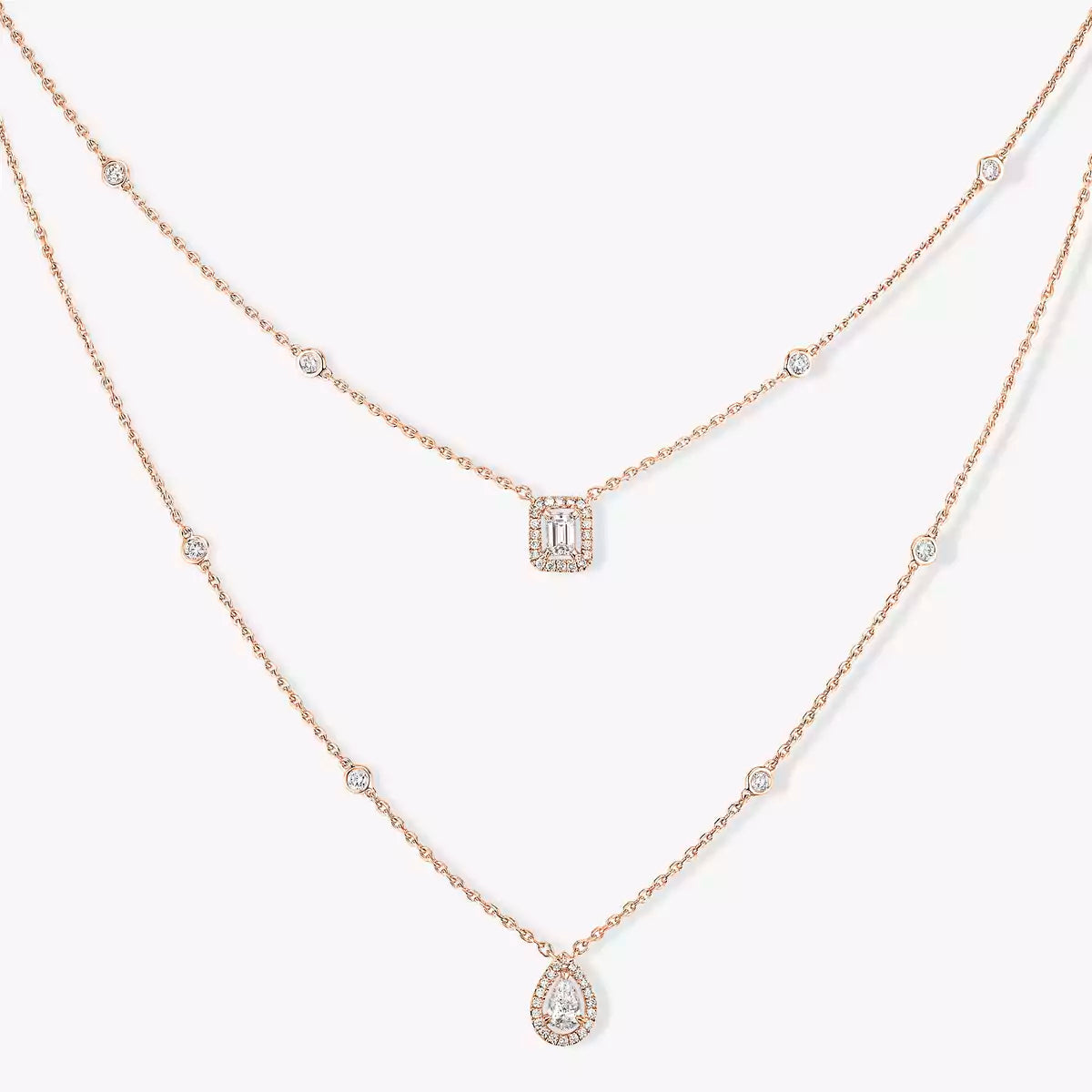 [Mysitc] Diamond Necklace My Twin 2 Rows