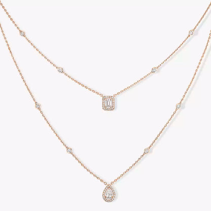 [Mysitc] Diamond Necklace My Twin 2 Rows