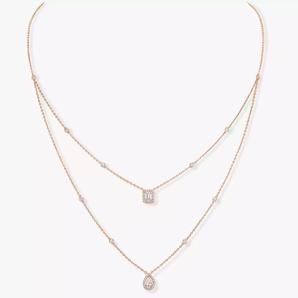 [Mysitc] Diamond Necklace My Twin 2 Rows