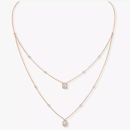 [Mysitc] Diamond Necklace My Twin 2 Rows