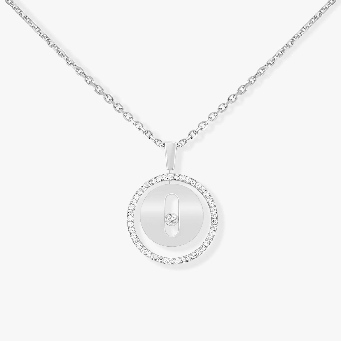 [Mysitc]  MOVE PM NECKLACE SILVER DIAMOND