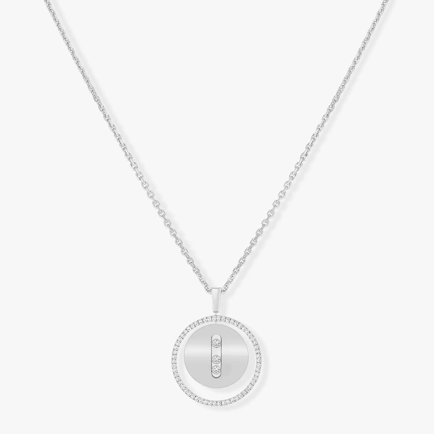 [Mysitc]  MOVE MM SILVER DIAMOND NECKLACE