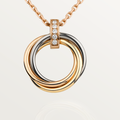[Mystic]TRINITY NECKLACE GOLD  DIAMONDS