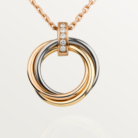 [Mystic]TRINITY NECKLACE GOLD  DIAMONDS