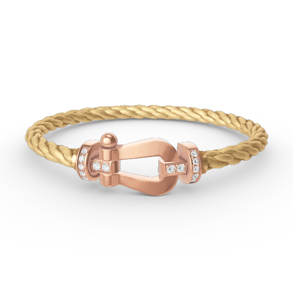 [Mystic]FORCE LARGE HORSESHOE HALF DIAMOND BRACELET ROSE GOLD