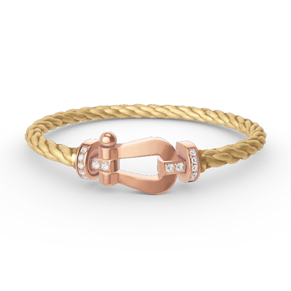 [Mystic]FORCE LARGE HORSESHOE HALF DIAMOND BRACELET ROSE GOLD