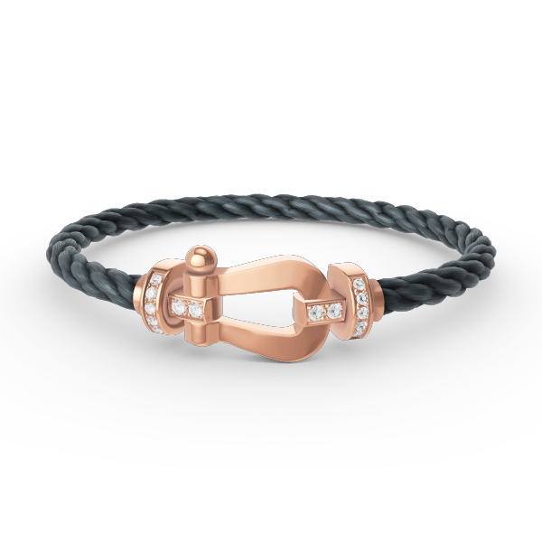 [Mystic]FORCE LARGE HORSESHOE HALF DIAMOND BRACELET ROSE GOLD