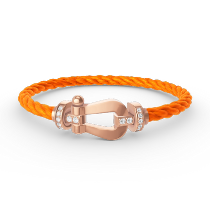 [Mystic]FORCE LARGE HORSESHOE HALF DIAMOND BRACELET ROSE GOLD
