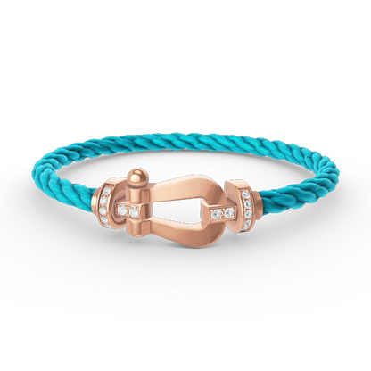 [Mystic]FORCE LARGE HORSESHOE HALF DIAMOND BRACELET ROSE GOLD