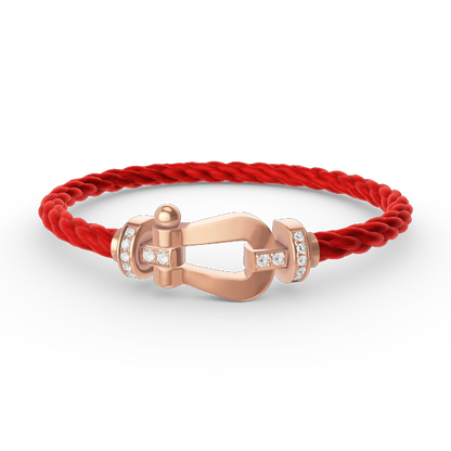 [Mystic]FORCE LARGE HORSESHOE HALF DIAMOND BRACELET ROSE GOLD