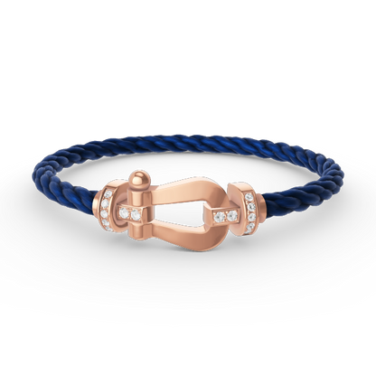 [Mystic]FORCE LARGE HORSESHOE HALF DIAMOND BRACELET ROSE GOLD