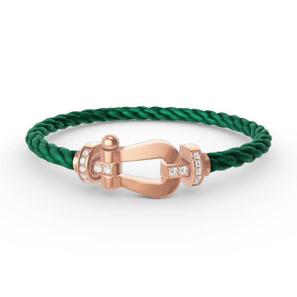[Mystic]FORCE LARGE HORSESHOE HALF DIAMOND BRACELET ROSE GOLD