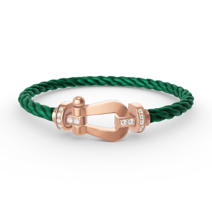 [Mystic]FORCE LARGE HORSESHOE HALF DIAMOND BRACELET ROSE GOLD