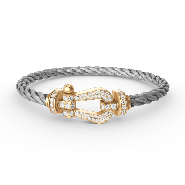 [Mystic Crown]FORCE LARGE HORSESHOE FULL DIAMOND BRACELET GOLD