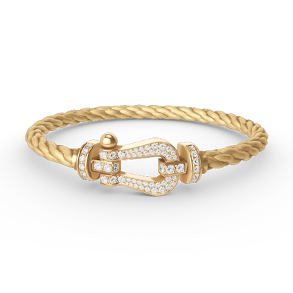 [Mystic]FORCE LARGE HORSESHOE FULL DIAMOND BRACELET GOLD