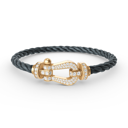 [Mystic]FORCE LARGE HORSESHOE FULL DIAMOND BRACELET GOLD