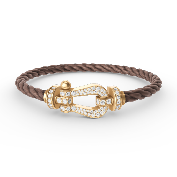 [Mystic Crown]FORCE LARGE HORSESHOE FULL DIAMOND BRACELET GOLD