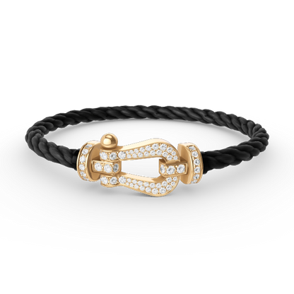 [Mystic]FORCE LARGE HORSESHOE FULL DIAMOND BRACELET GOLD