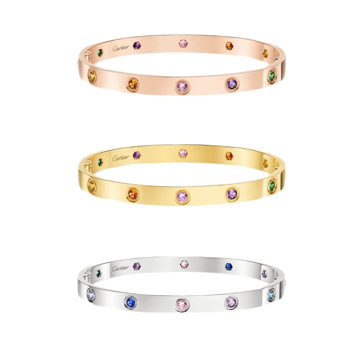 [Mysitc] 2026 RAINBOW LOVE BRACELET 6.1MM  10 DIAMONDS