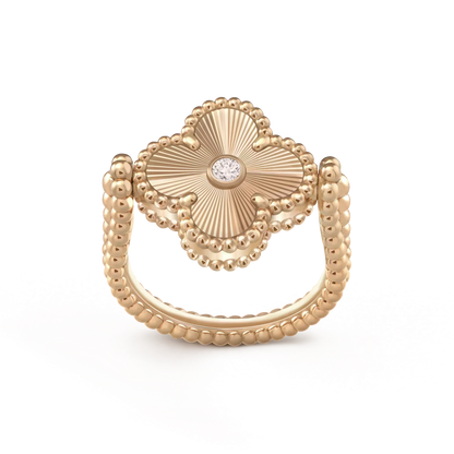 [Mystic Crown]CLOVER RIVERSIBLE ROSE GOLD RING