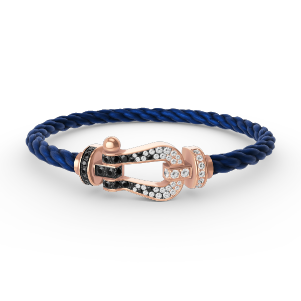[Mystic Crown]FORCE LARGE HORSESHOE BLACK WHITE DIAMOND BRACELET ROSE GOLD
