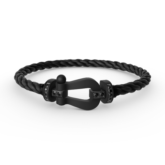 [Mystic Crown]FORCE LARGE SERIES HORSESHOE BLACK SAMURAI BRACELET