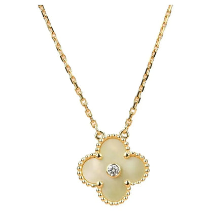 [Mystic]CLOVER 15MM DIAMOND GOLD MOTHER OF PEARL NECKLACE