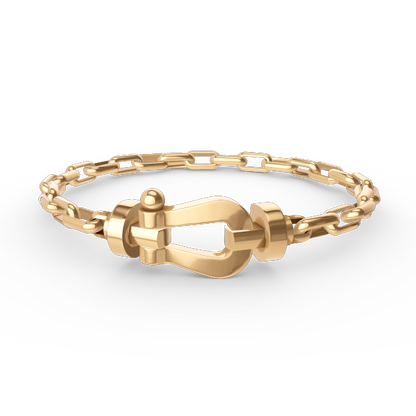 [Mystic]FORCE LARGE HORSESHOE CLASP  METAL BRACELET