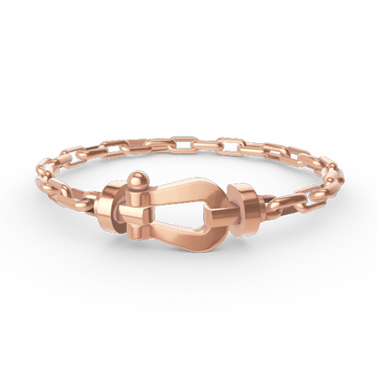 [Mystic]FORCE LARGE HORSESHOE CLASP  METAL BRACELET
