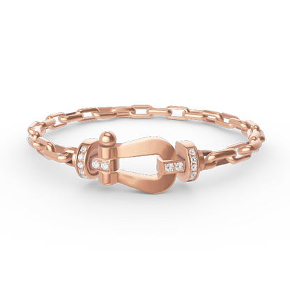 [Mystic]FORCE LARGE HORSESHOE CLASP  METAL BRACELET